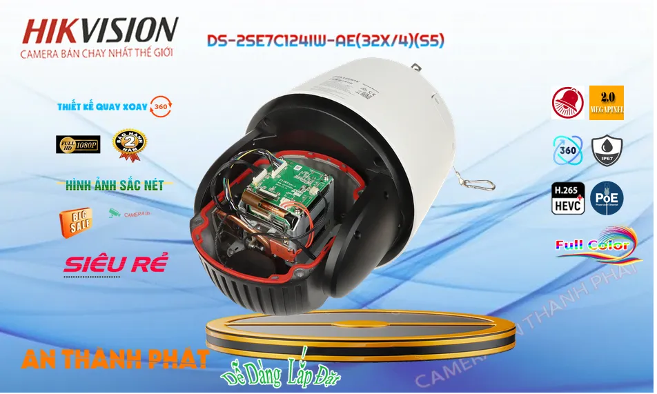 Camera An Ninh  Hikvision DS-2SE7C124IW-AE(32x/4)(S5) Thiết kế Đẹp