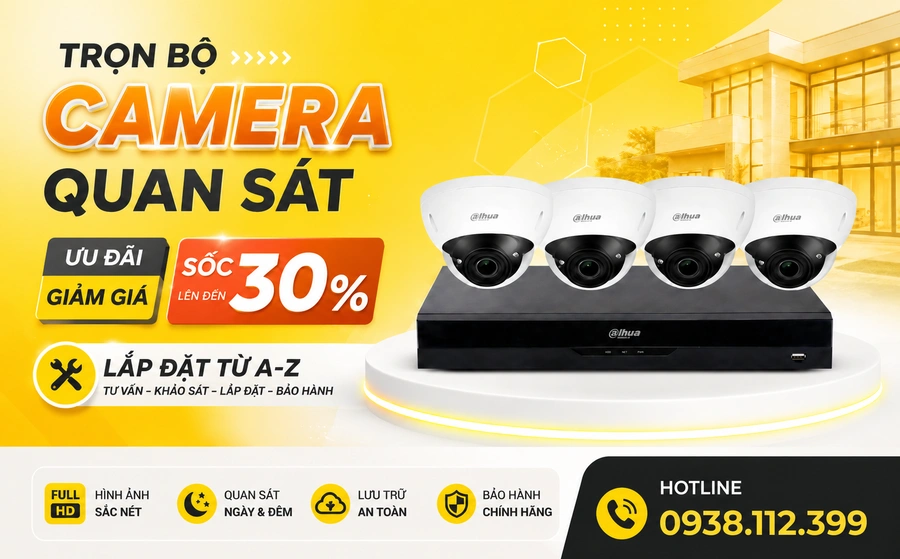 lắp đặt trọn bộ camera quan sát tận nơi không phát sinh