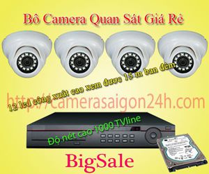 Lắp đặt camera quan sát giá rẻ Bộ 4 camera  giá rẻ 1000 TVline