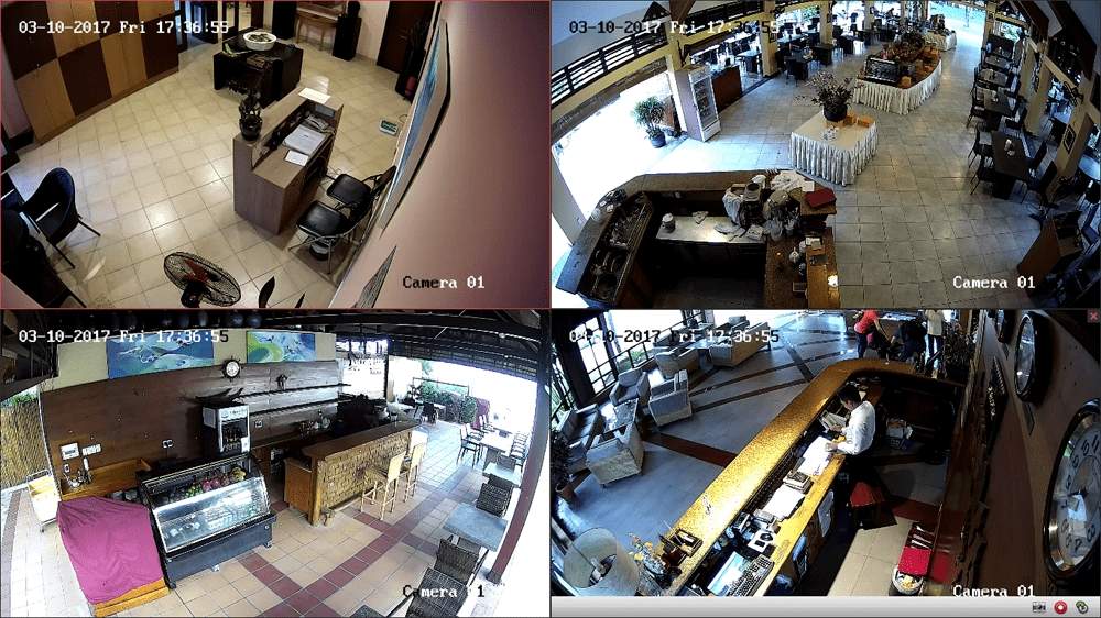 hệ thống camera quan sát ip giám sát nhà hàng resot hotel khu nghĩ dưỡng