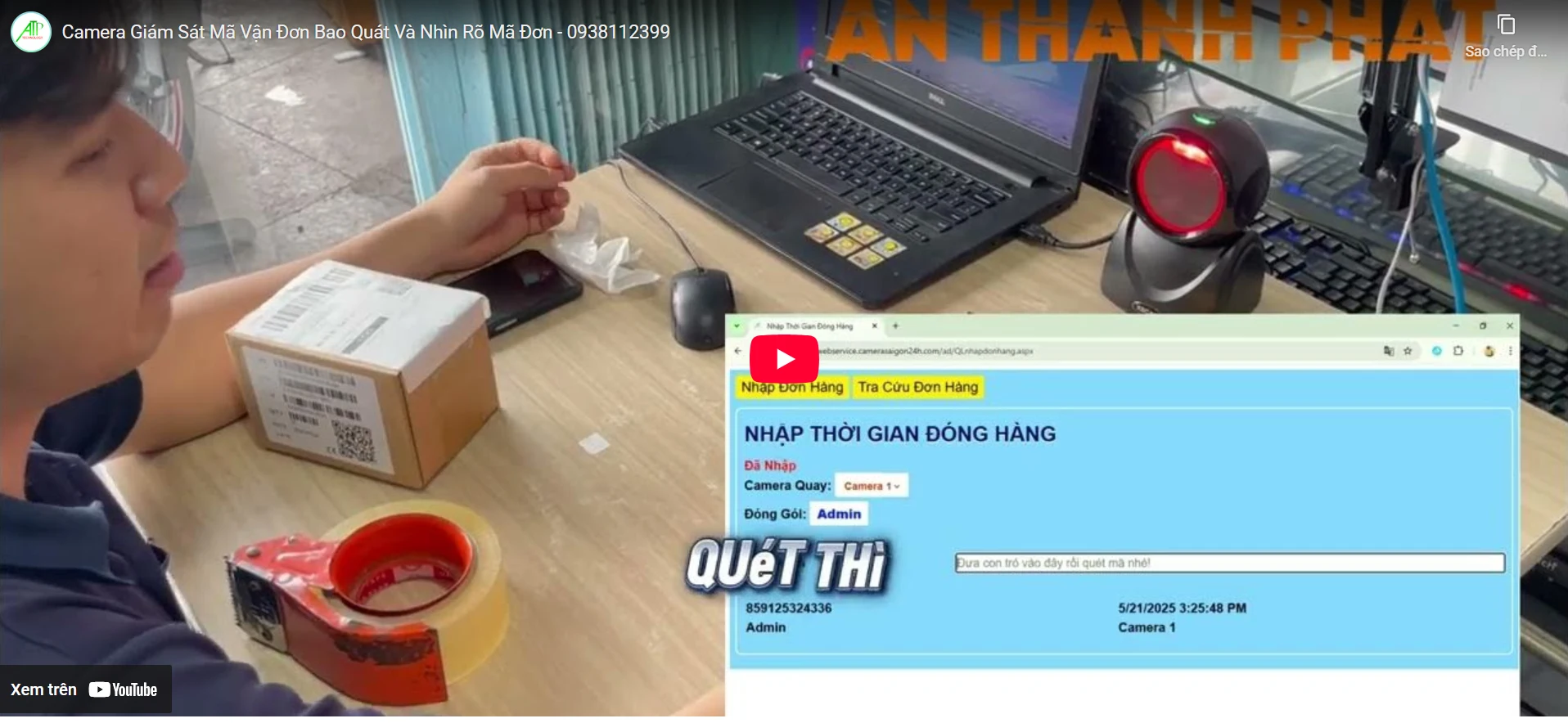 Lắp Camera Giám Sát Nhìn Mã Vận Đơn