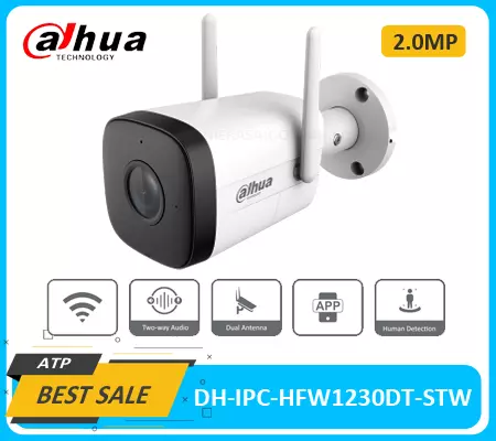 Camera IP Wifi ngoài trời Dahua DH-IPC-HFW1230DT-STW,lắp camera dahua chính hãng,lắp camera dahua chất lượng,công ty phân phối camera dahua DH-IPC-HFW1230DT-STW