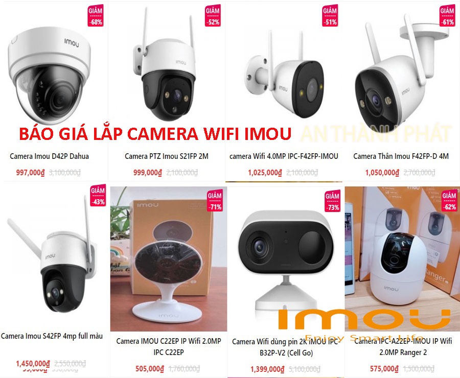 báo Giá lắp camera wifi imou chính hãng an thành phát