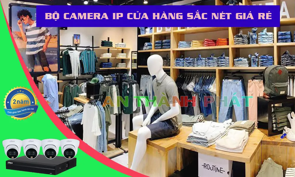 Bộ Camera IP Cửa Hàng Sắc Nét Giá Rẻ
