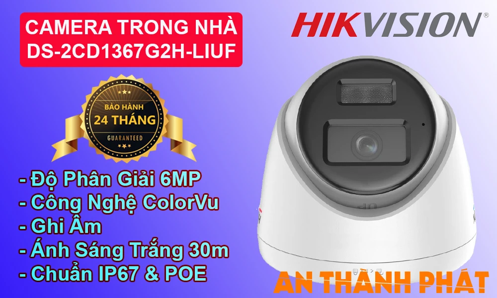 Camera Hikvision DS-2CD1367G2H-LIUF