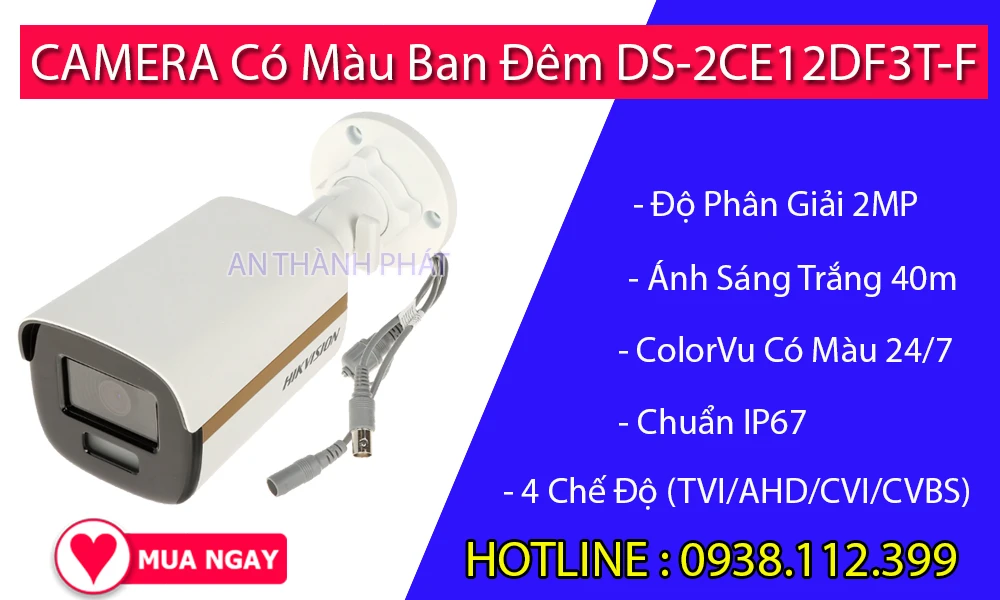 Camera Hikvision DS-2CE12DF3T-F 2MP