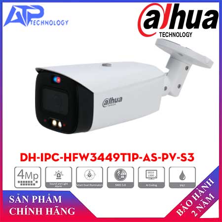 Camera IP 4MP DAHUA DH-IPC-HFW3449T1P-AS-PV-S3