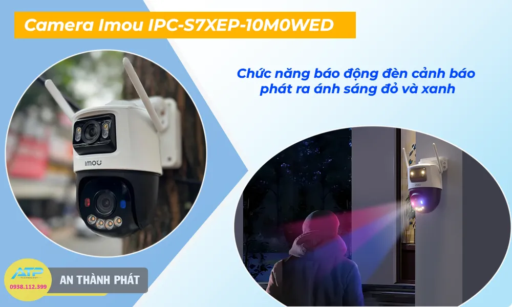 Camera Imou IPC-S7XEP-10M0WED mẫu camera hỗ trợ báo động xanh đỏ và tích hợp nhiều tính năng hiện đại