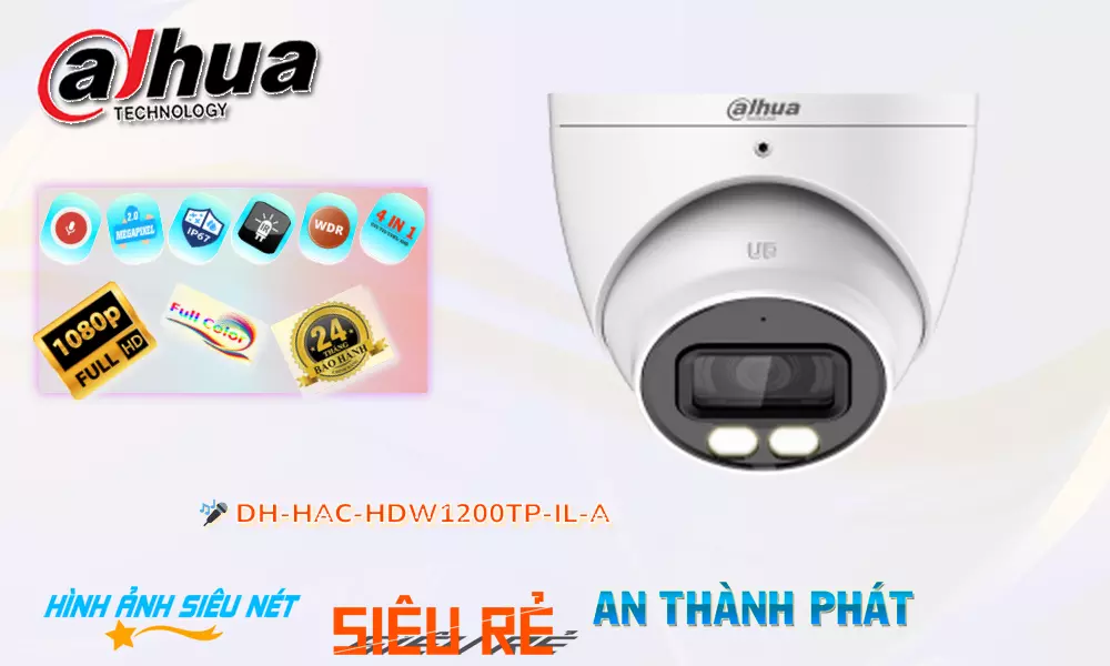 Camera Dahua DH-HAC-HDW1200TP-IL-A Full Color