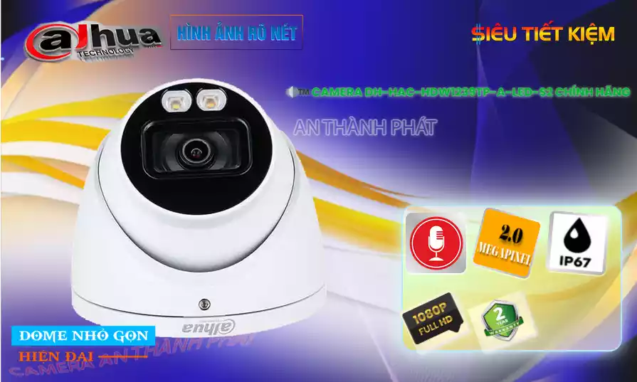 CAMERA DAHUA DH-HAC-HDW1239TP-A-LED-S2 phù hợp với người dùng yêu cầu chất lượng giám sát cao Camera ở một mức giá hợp lý. Nó tiết kiệm chi phí và mang lại hiệu suất cao, khiến nó trở thành lựa chọn lý tưởng cho khu dân cư và doanh nghiệp vừa và nhỏ ứng dụng kinh doanh