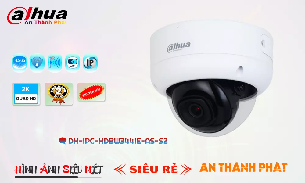 Camera Dahua IP DH-IPC-HDBW3441E-AS-S2