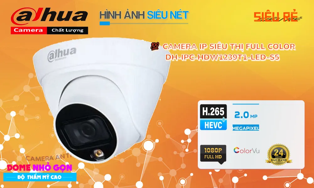  Camera  IP DH-IPC-HDW1239T1-LED-S5