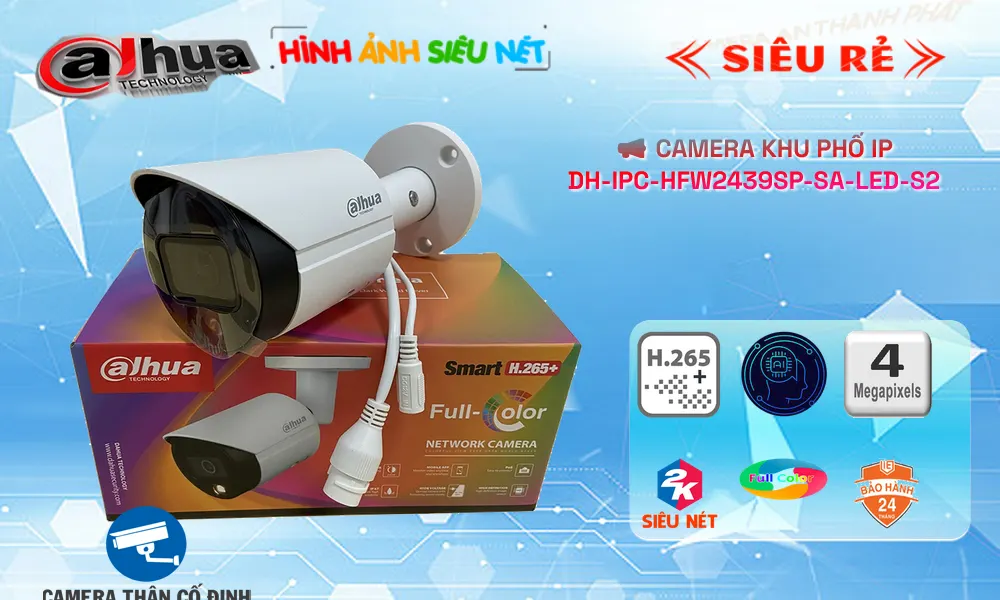  Camera IP DH-IPC-HFW2439SP-SA-LED-S2