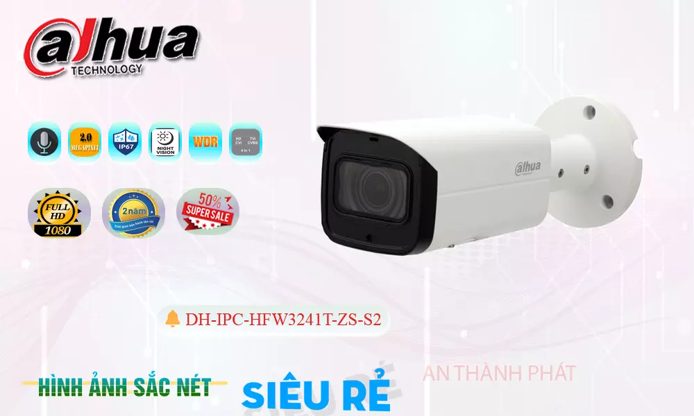 Camera IP Dahua DH-IPC-HFW3241T-ZS-S2