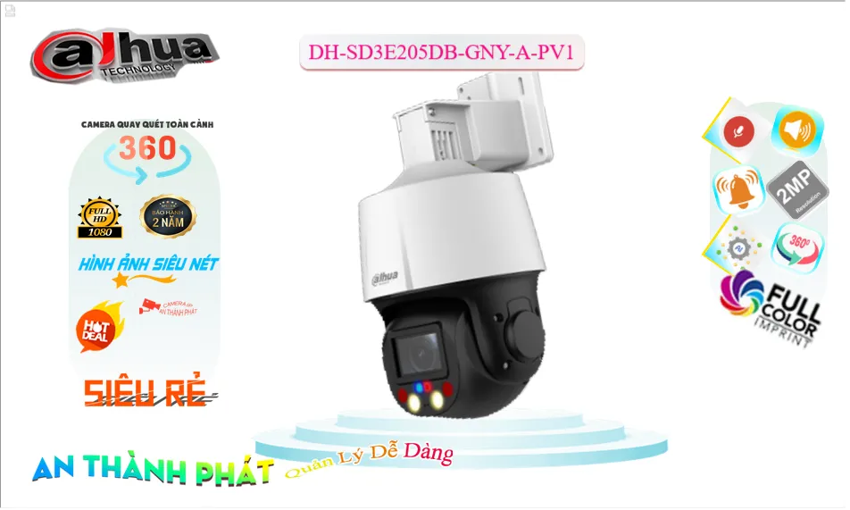 Camera PTZ Dahua DH-SD3E205DB-GNY-A-PV1