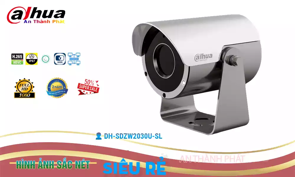 Camera quan sat DAHUA dòng đặc chủng PTZ DH-SDZW2030U-SL, Camera quan sat DAHUA dòng đặc chủng PTZ DH-SDZW2030U-HNI-SL là dòng camera quan sát Speed Dome được thiết kế vỏ ngoải chất liệu thép không gỉ . Camera hỗ trợ cảm biến STARVIS CMOS 1/2.8 1080P. Hỗ trợ công nghệ starlight và chống nước theo tiêu chuẩn IP68, va đập IK10, Camera phù hợp cho các công trình lớn, ngành được bộ,và hải quan san bay,