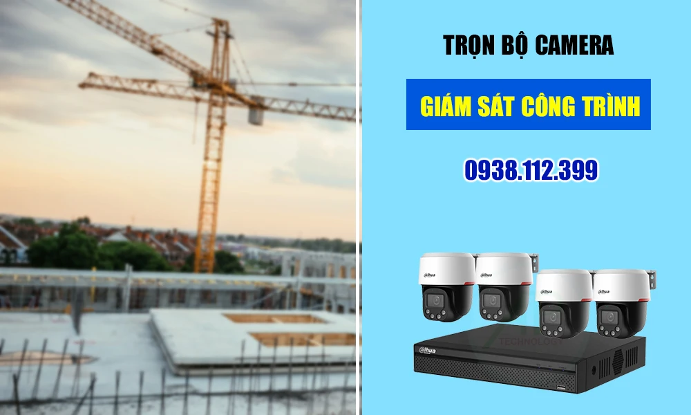 Trọn Bộ Camera Giám Sát Công Trình Xoay 360