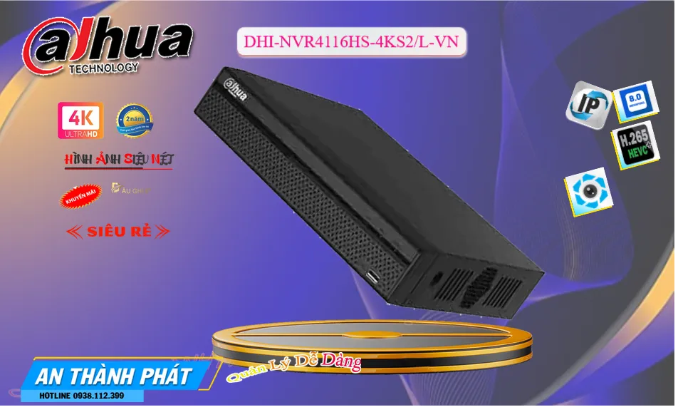 Đầu Ghi IP Dahua DHI-NVR4116HS-4KS2/L-VN