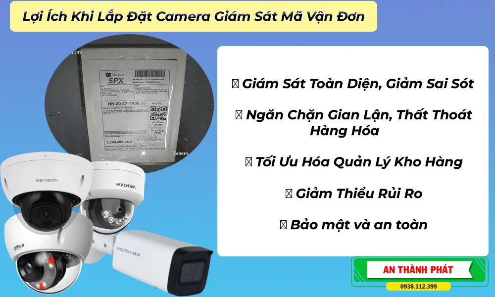 lợi ích khi lắp đặt camera giám sát mã vận đơn 