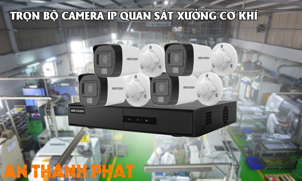 Lắp Đặt Bộ Camera IP Xưởng Cơ Khí 