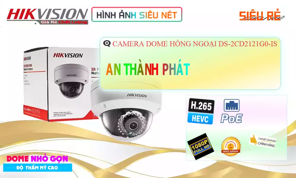 DS-2CD2121G0-IS Camera IP 2MP Bán Cầu