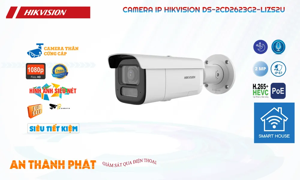 Camera IP HIKVISION DS-2CD2623G2-LIZS2U 2MP