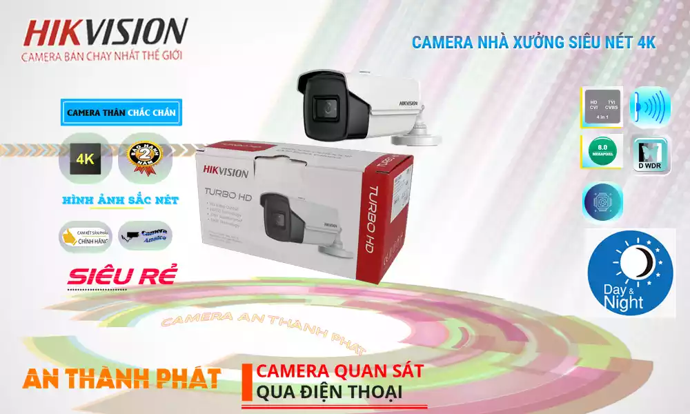 Camera 4 In 1 Hồng Ngoại 8 Megapixel Hikvision DS-2CE16U1T-ITF
