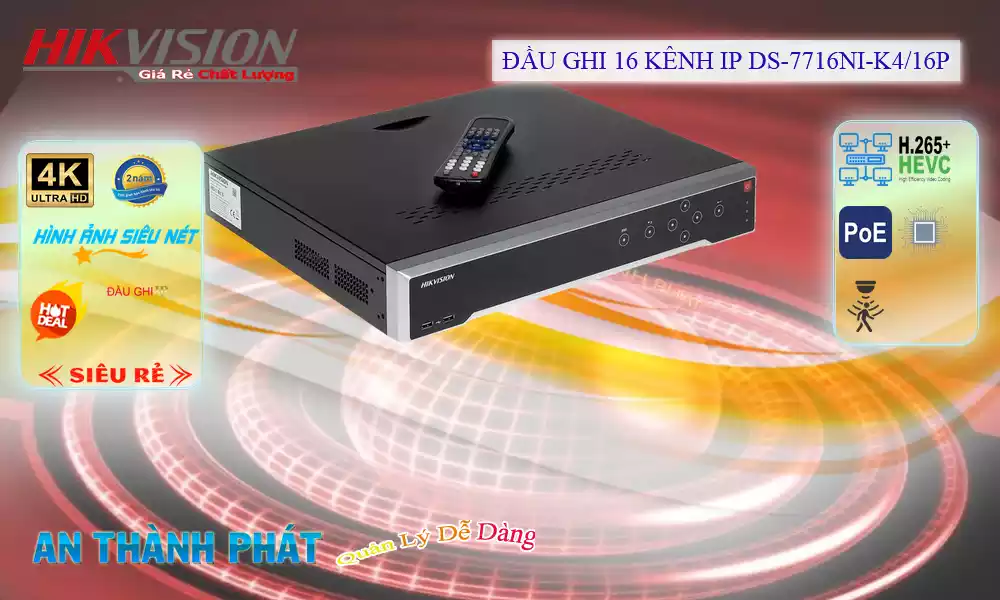 Đầu Ghi Hình Hikvision DS-7716NI-K4/16P