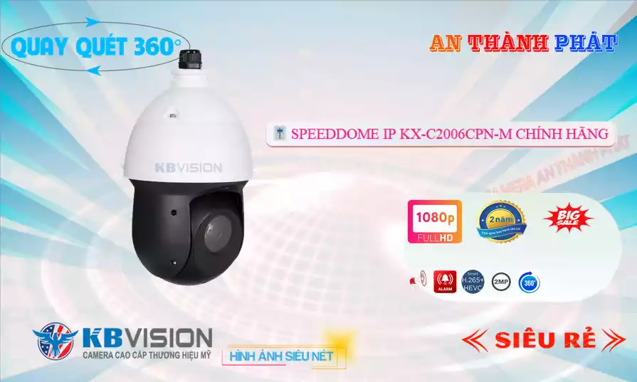Camera Speeddome Báo Động Chủ Động 2.0Mp Kbvision KX-C2006CPN-M