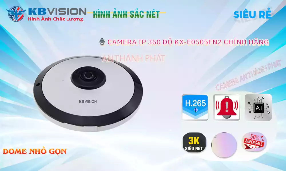 Camera Ip Toàn Cảnh Hồng Ngoại Kbvision KX-E0505FN2
