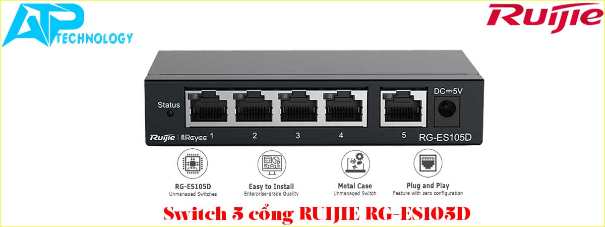 Switch Ruijie Reyee RG-ES105D 