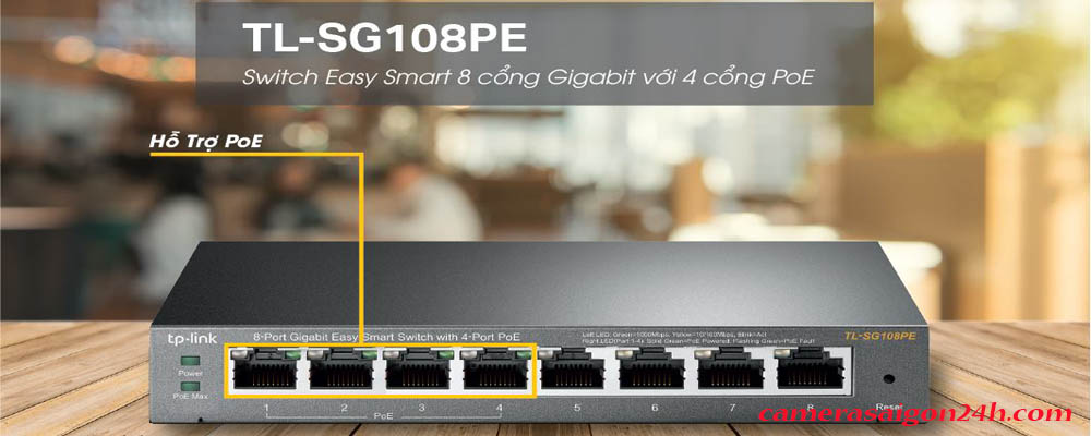 TL-SG108PE cung cấp khả năng giám sát mạng