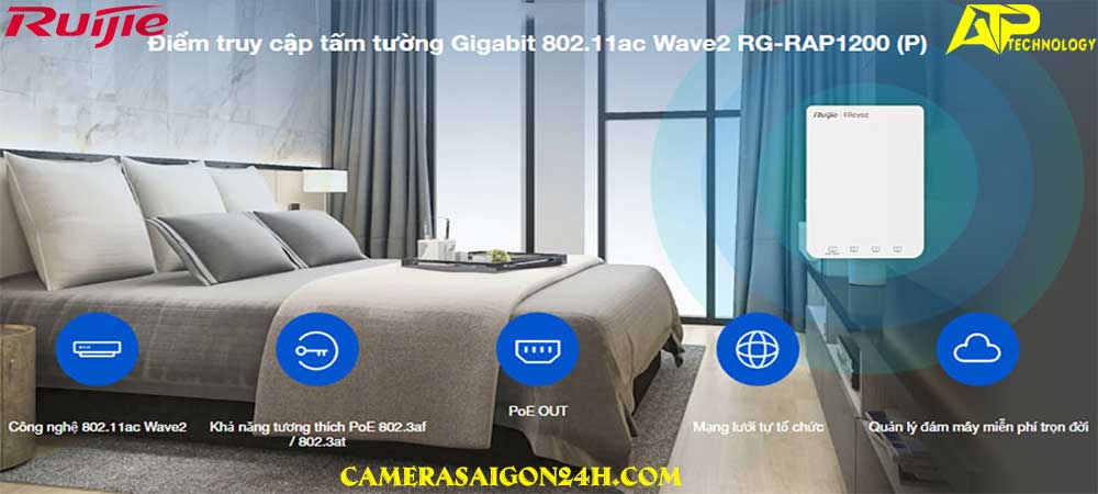 RG-RAP1200(P), Reyee Wi-Fi 5 1267Mbps Wall-mounted