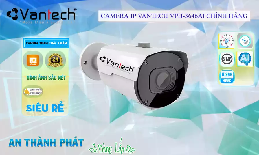 Camera Ip Hồng Ngoại Vantech VPH-3646AI