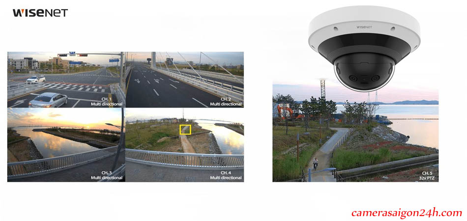 PNM-C9022RV là dòng camera IP cao cấp Panoramic hồng ngoại 8MP