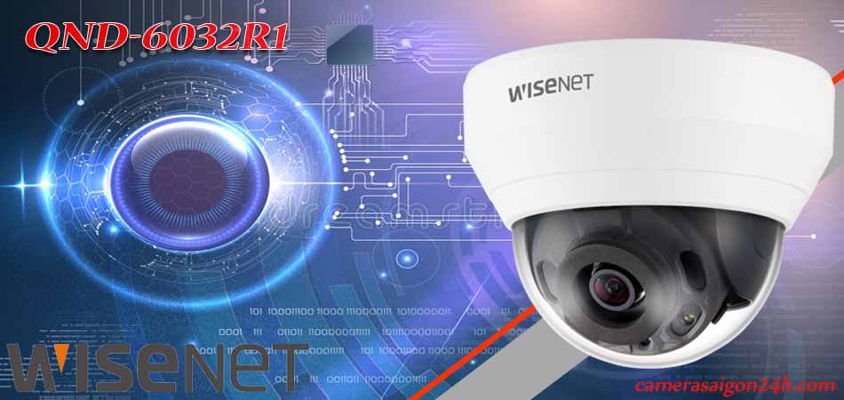 Camera Wisenet QND-6032R1 thuộc dòng Q Series là loại camera Dome hồng ngoại cao cấp