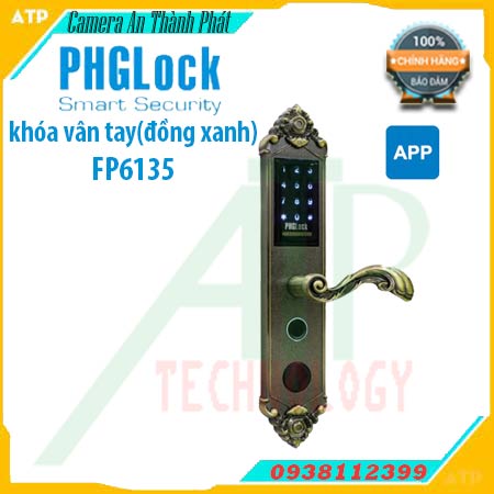 PHGLock-FP6135 (Đồng Xanh) APP khóa cửa