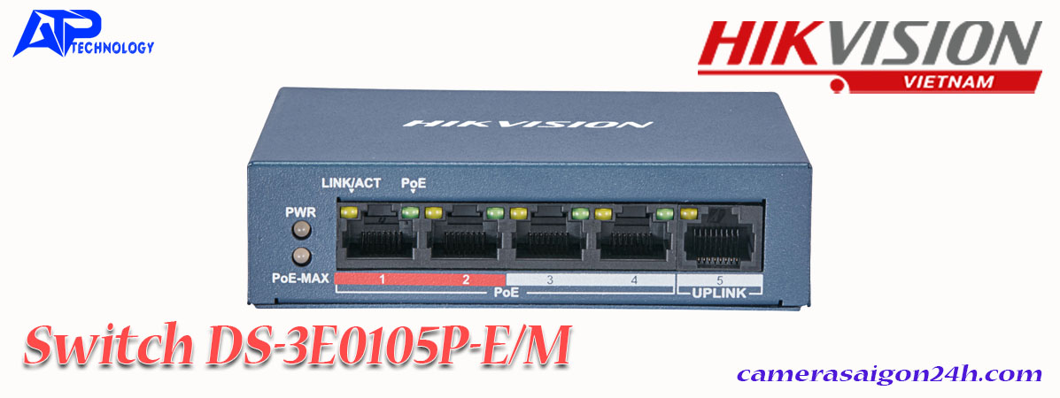 Switch PoE DS-3E0105P-E/M HIKVISION