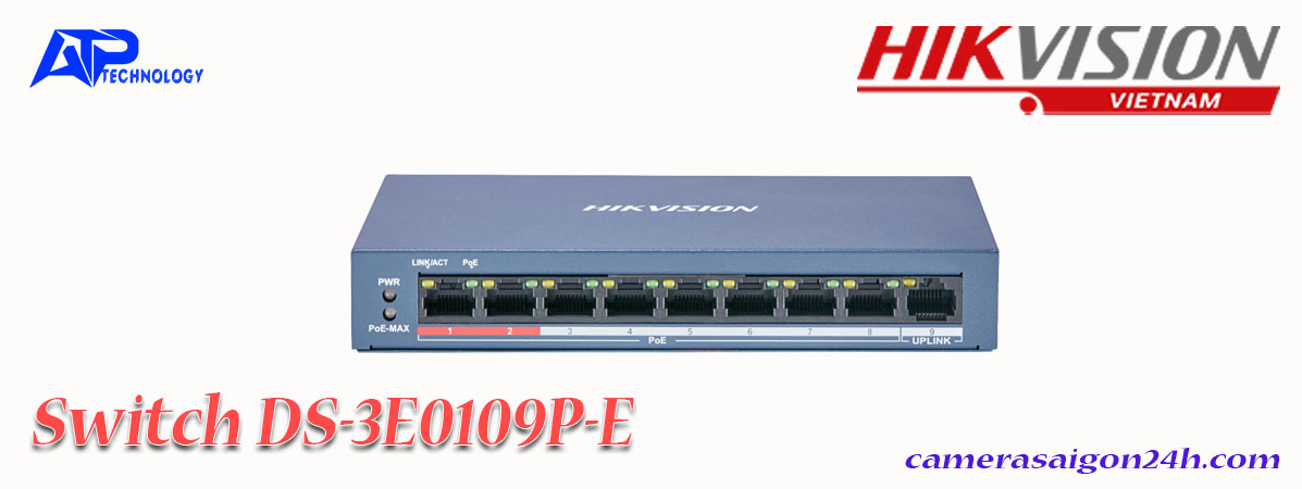 Switch PoE DS-3E0109P-E HIKVISION phù hợp cho các khách hàng cần sự ổn định