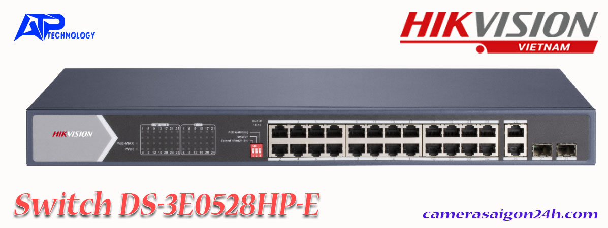 Switch PoE DS-3E0528HP-E HIKVISION