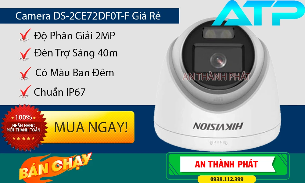 Camera HIKVISION DS-2CE72DF0T-F 2MP