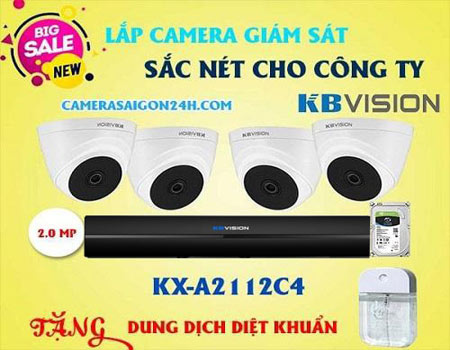 camera quan sát giá rẻ trọn bộ nên dùng kbvision kx-a2112c4