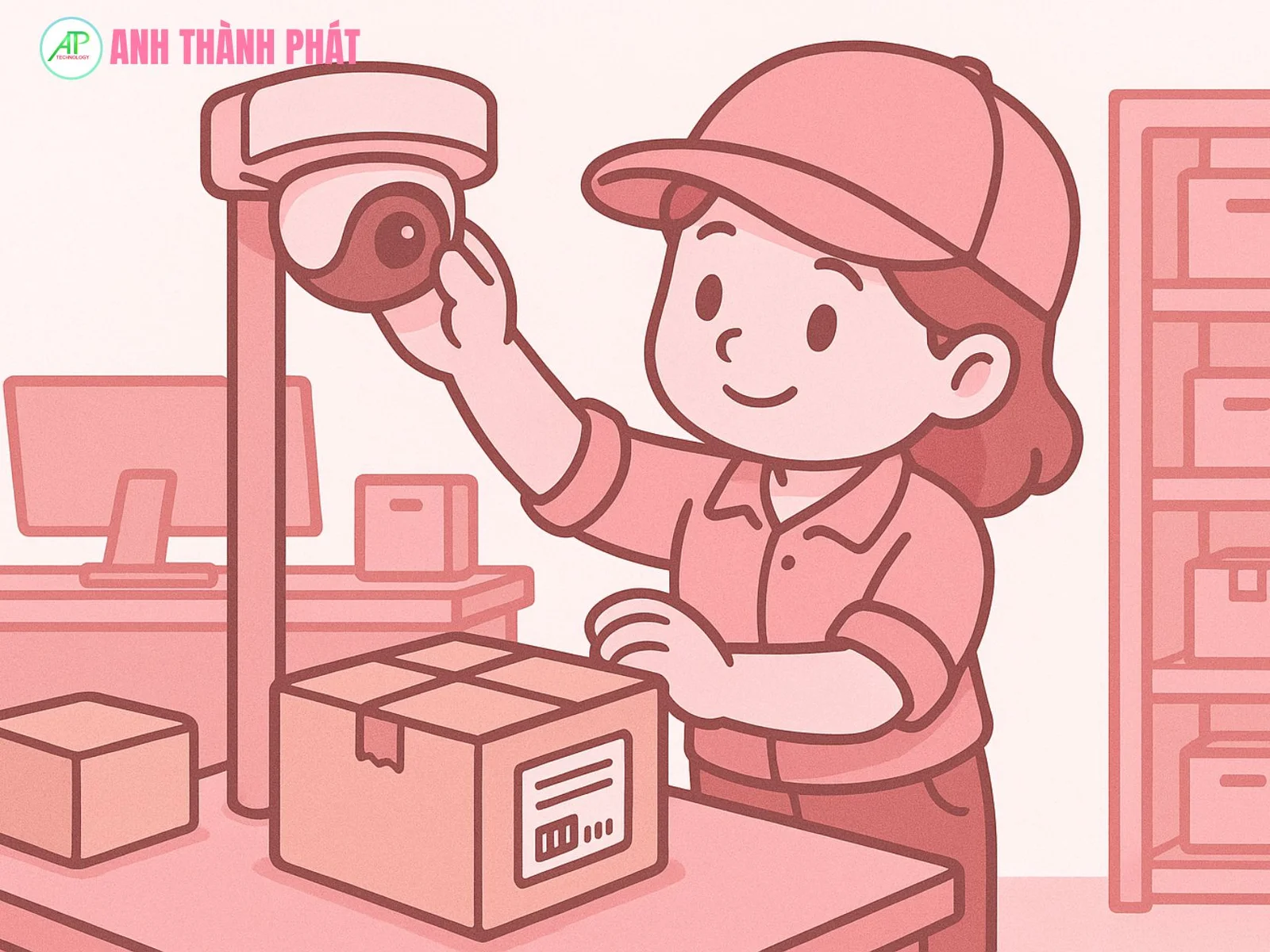 hình ảnh minh họa camera xem được mã vận đơn