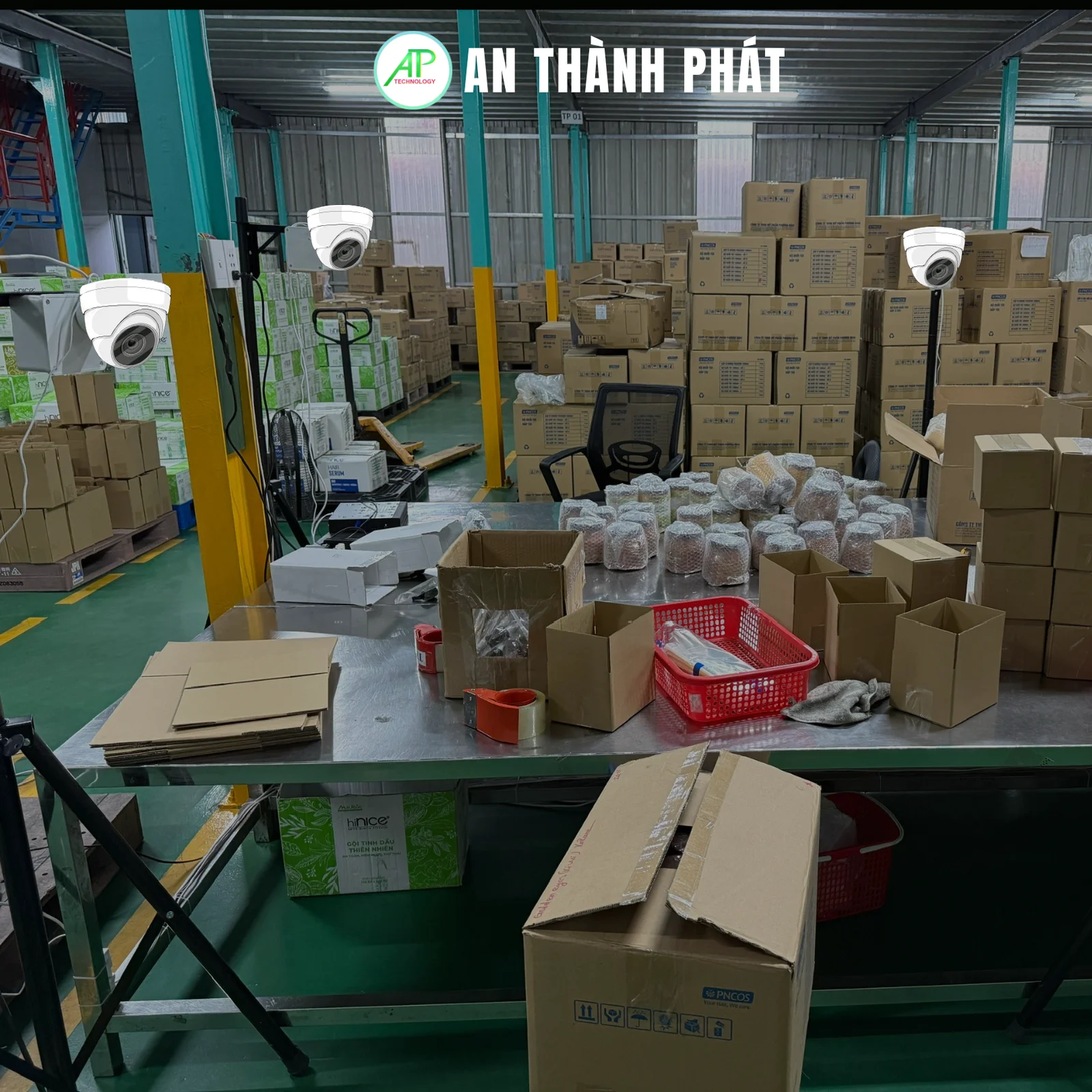 hình ảnh demo camerea lắp tại kho