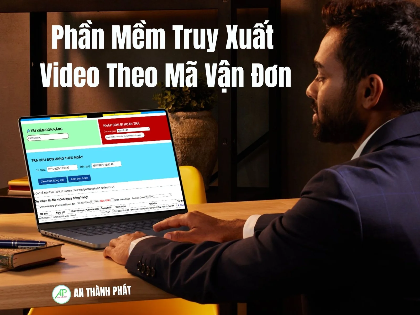 hình demo phần mềm truy xuất video đóng hàng