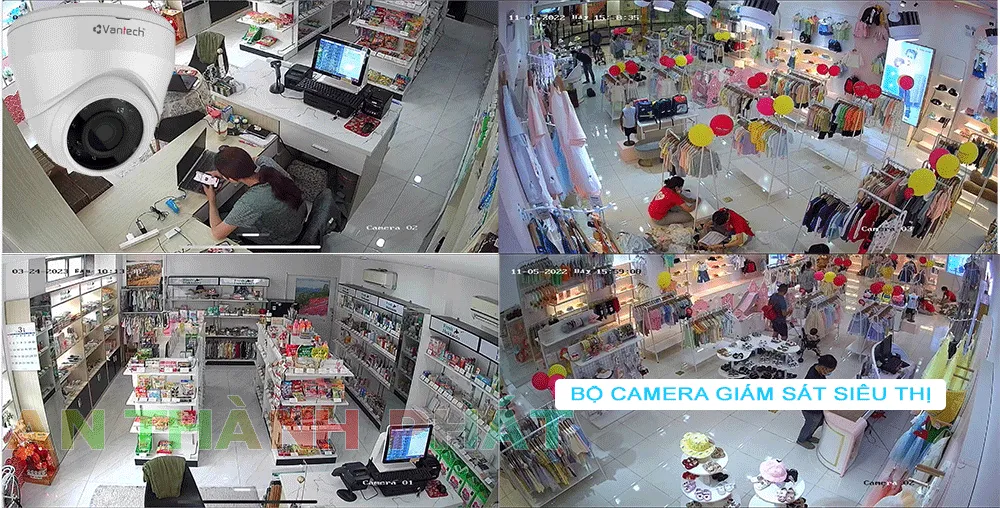 Bộ camera giám sát siêu thị, bộ camera giá rẻ, bộ camera siêu thị giá rẻ