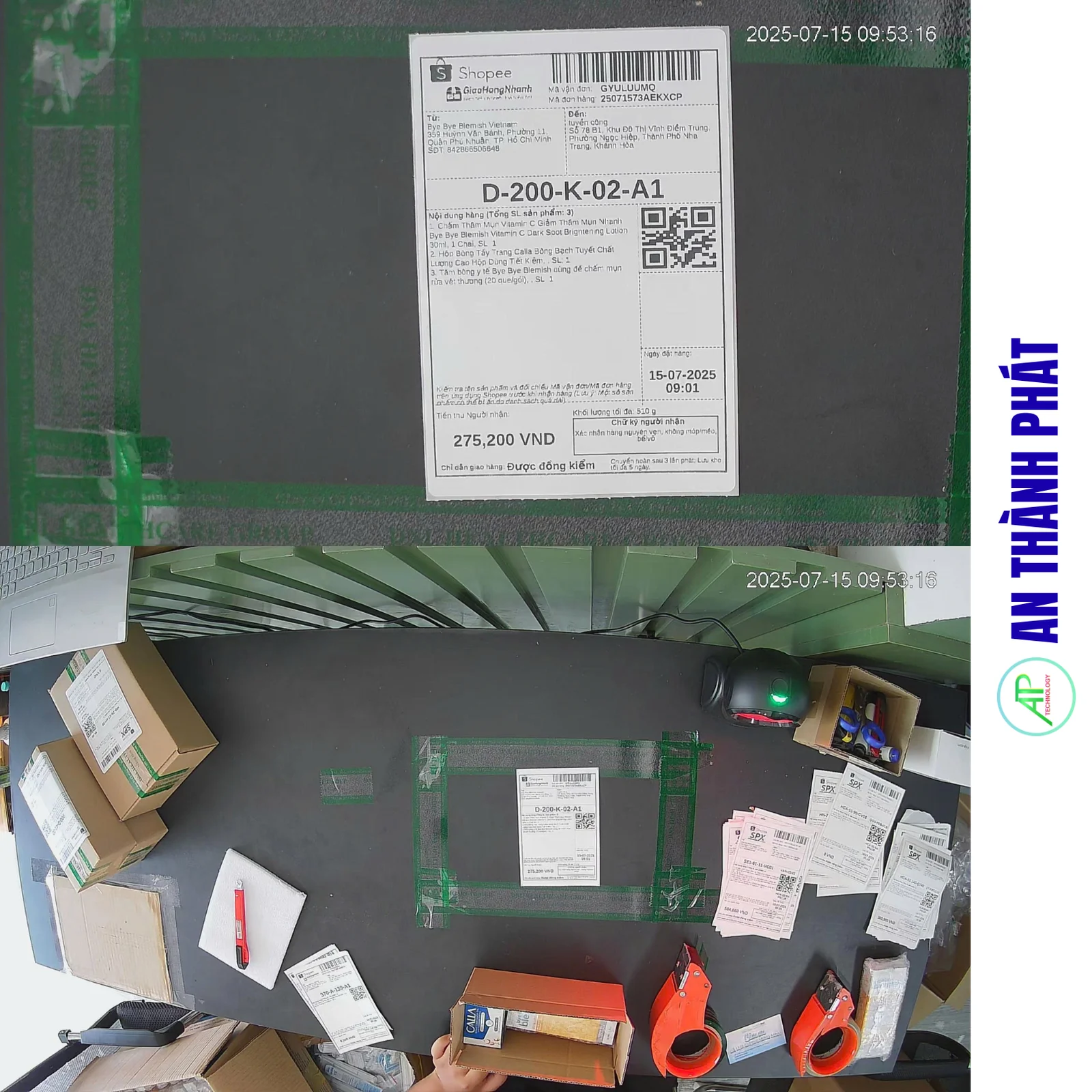 video demo đóng hàng soi mã vận đơn