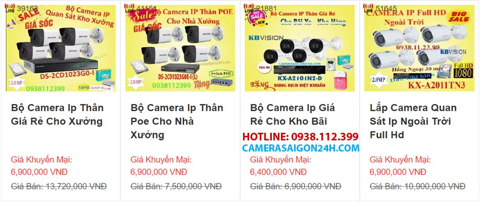 lắp camera ip nhà xưởng giá bao nhiêu