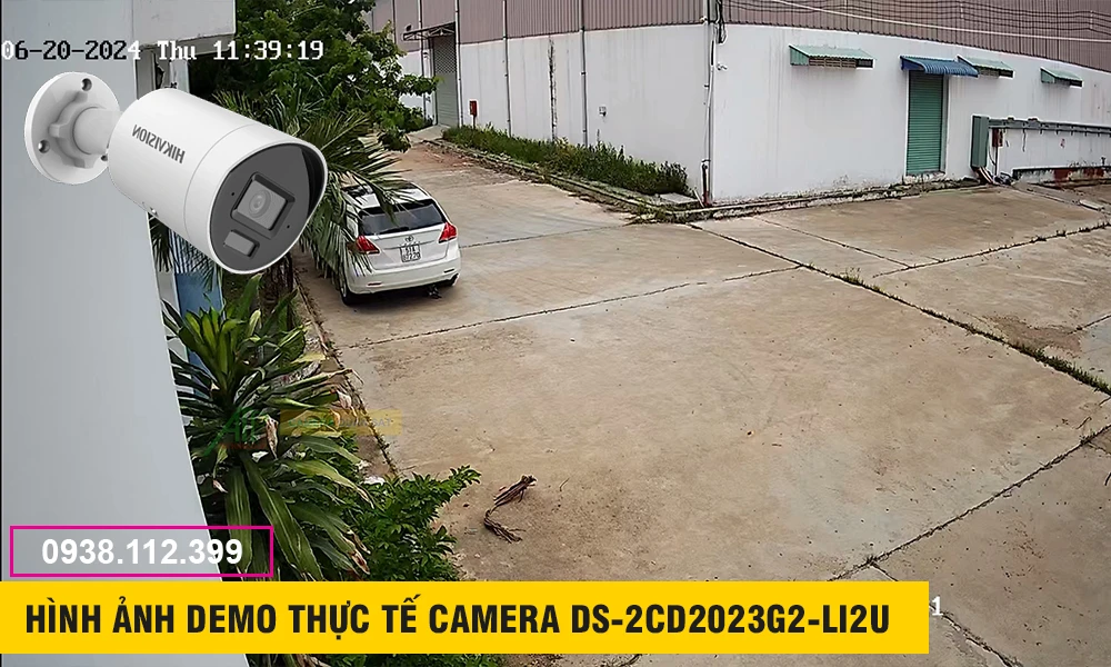 hình demo thực tế camera Ip poe DS-2CD2023G2-LI2U