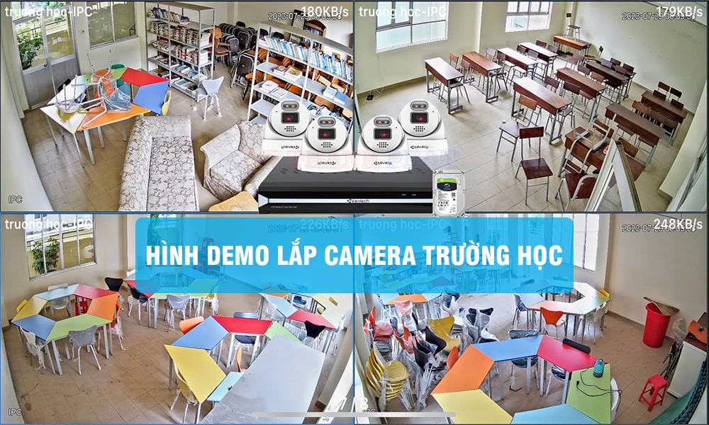 lắp camera trường học, bộ camera trường học, trọn bộ camera quan sát trường học, camera trường học giá rẻ, giá lắp camera trường học